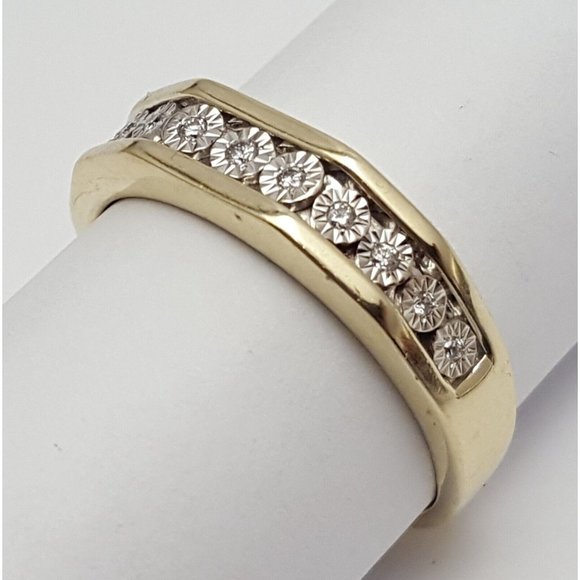 Unique 10K Karat Solid Two Tone Multi Color Gold Designer Diamond Mens Ring - Picture 8 of 15